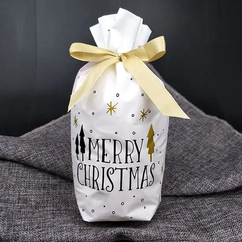 50pcs merry christmas gift bags santa claus xmas tree packing