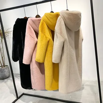 The new Korean version of 2019 mimics rex rabbit fur coat with a long loose and thick fur hooded coat
The new Korean version of 2019 mimics rex rabbit fur coat with a long loose and thick fur hooded coat