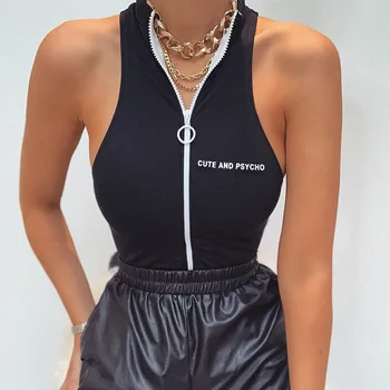 YYXZ Summer Women Overall Slim Sexy Print Letters Sleeveless Zipper Tank Top Style Woman Skinny Bodysuit Lady Jumpsuit Rompers
YYXZ Summer Women Overall Slim Sexy Print Letters Sleeveless Zipper Tank Top Style Woman Skinny Bodysuit Lady Jumpsuit Rompers