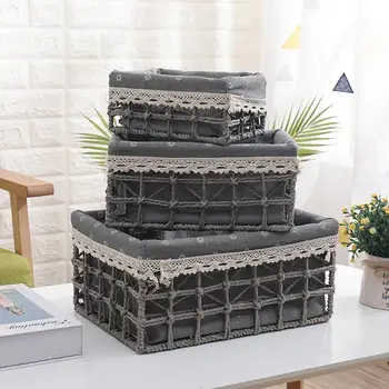 3PCS Storage Basket Cosmetics Container Wicker Storage Bin Toy Desktop Organizer Box For Bathroom Bedroom Home Laundry Basket
3PCS Storage Basket Cosmetics Container Wicker Storage Bin Toy Desktop Organizer Box For Bathroom Bedroom Home Laundry Basket