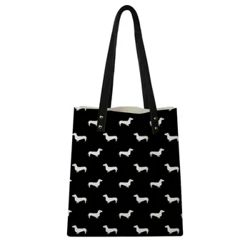 ThiKin Black Dachshund Dog Print Handbag for Women Pu Leather Female Ladies Tote Bag Large Beach Shoulder Bag with Wallet
ThiKin Black Dachshund Dog Print Handbag for Women Pu Leather Female Ladies Tote Bag Large Beach Shoulder Bag with Wallet