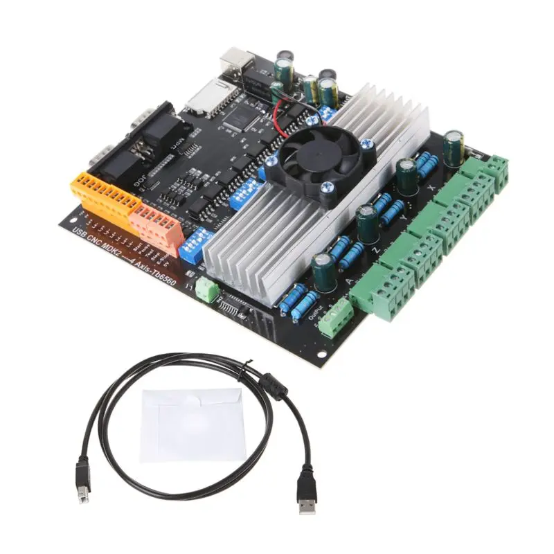USB MDK2 4 Axis Tb6560 Stepper Motor Driver Board 3.5A 24V with MPG Interface For CNC Engraving
USB MDK2 4 Axis Tb6560 Stepper Motor Driver Board 3.5A 24V with MPG Interface For CNC Engraving