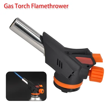 

Welding Gas Torch Gun Gas Butane Blow Burner Flamethrower Auto Ignition Lighter Gun Flame Lighter for Bake Cakes/ Thaw/ Grill