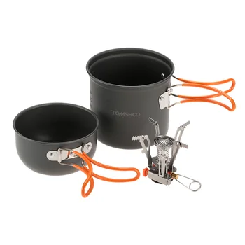TOMSHOO Outdoor Camping Hiking Cookware Mini Camping Piezoelectric Ignition Stove Backpacking Cooking Picnic Pot Set Cook Set
TOMSHOO Outdoor Camping Hiking Cookware Mini Camping Piezoelectric Ignition Stove Backpacking Cooking Picnic Pot Set Cook Set