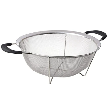 Stainless Steel Micro-Perforated Dishwasher Compact Colander Food Strainer with Handles, Base and Mini Holes
Stainless Steel Micro-Perforated Dishwasher Compact Colander Food Strainer with Handles, Base and Mini Holes