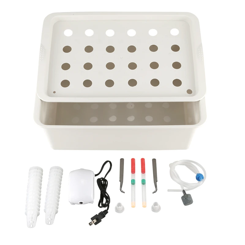 US Plug 24 Hole Hydroponic Planting Plant Plant Surface Hydroponic Kit Gardening Flowerpot Indoor Cultivation Box Planting Kit
US Plug 24 Hole Hydroponic Planting Plant Plant Surface Hydroponic Kit Gardening Flowerpot Indoor Cultivation Box Planting Kit