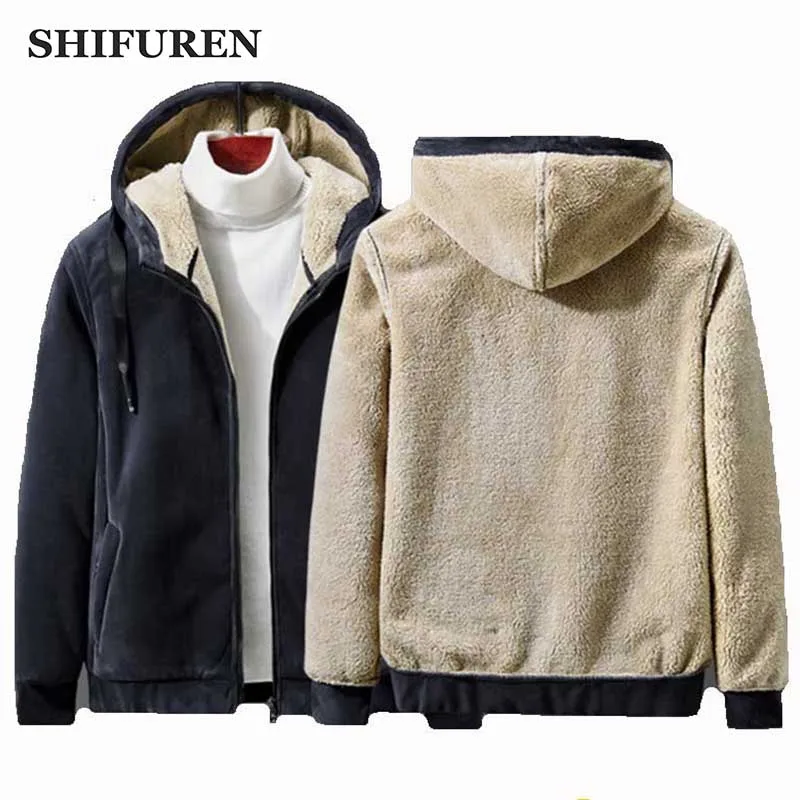 SHIFUREN Winter Warm Fleece Jacket Men Outwear Long Sleeve Thermal Fleece Hooded Coats Hoody Male Clothing Chaqueta Hombre M-6XL
SHIFUREN Winter Warm Fleece Jacket Men Outwear Long Sleeve Thermal Fleece Hooded Coats Hoody Male Clothing Chaqueta Hombre M-6XL