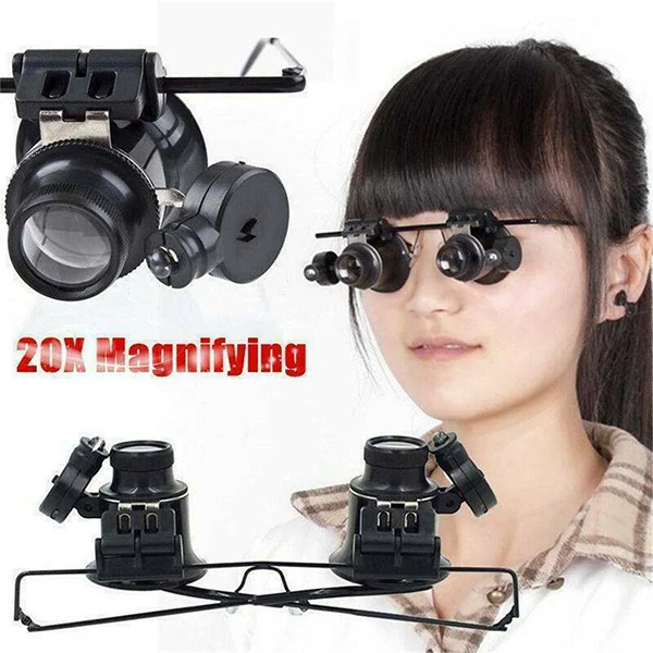 20X Loupe Magnifying Glasses Jewelery Microscope Watch Repair Tool LED Magnifier FAS6 | Дом и сад