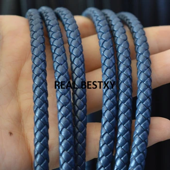 D091 5m/lot approx 6mm round Braided Leather Rope blue Color String Cord For Jewelry Making Craft Jewelry Accessories strings
D091 5m/lot approx 6mm round Braided Leather Rope blue Color String Cord For Jewelry Making Craft Jewelry Accessories strings