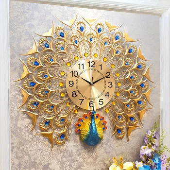 Nordic 3D Peacock Wall Clock Home Decor Wall Watch Living Room Bedroom Silent Clock Wall Modern Design Large Digital Wall Clocks 
Nordic 3D Peacock Wall Clock Home Decor Wall Watch Living Room Bedroom Silent Clock Wall Modern Design Large Digital Wall Clocks