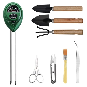 Soil Ph Meter with 7 Pcs Bonsai Tools,3-In-1 Moisture Meter/Sunlight/PH Tester,Gardening Tool Kits Include Pruner
Soil Ph Meter with 7 Pcs Bonsai Tools,3-In-1 Moisture Meter/Sunlight/PH Tester,Gardening Tool Kits Include Pruner