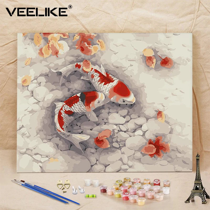 Wall Art Two Goldfish Oil Painting by Numbers Prints Vintage Poster Hand Painted Canvas Painting Wall Pictures for Living Room
Wall Art Two Goldfish Oil Painting by Numbers Prints Vintage Poster Hand Painted Canvas Painting Wall Pictures for Living Room