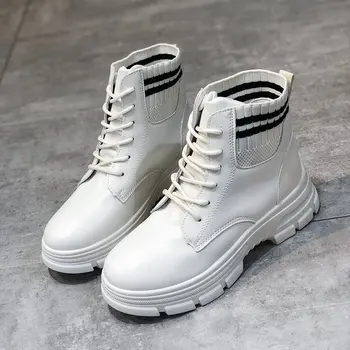 Women White Sock Boots High Platform Shoes Punk Boots Gothic Shoes Female Lace Up Elgant Ankle Boots 2020 Women Black Sock Boots
Women White Sock Boots High Platform Shoes Punk Boots Gothic Shoes Female Lace Up Elgant Ankle Boots 2020 Women Black Sock Boots