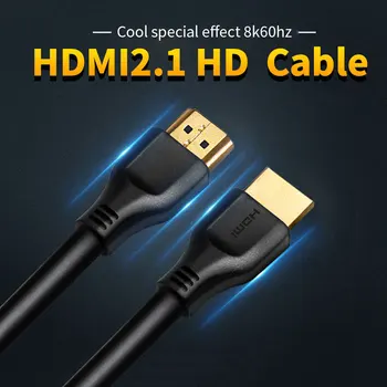 HDMI Cable 2.1 8K 60HZ 4K 120hz 1080P High Speed UHD 48Gbps Cable HDMI 8K Male To Male 8k Converter For PS4 HDTVs Projectors
HDMI Cable 2.1 8K 60HZ 4K 120hz 1080P High Speed UHD 48Gbps Cable HDMI 8K Male To Male 8k Converter For PS4 HDTVs Projectors