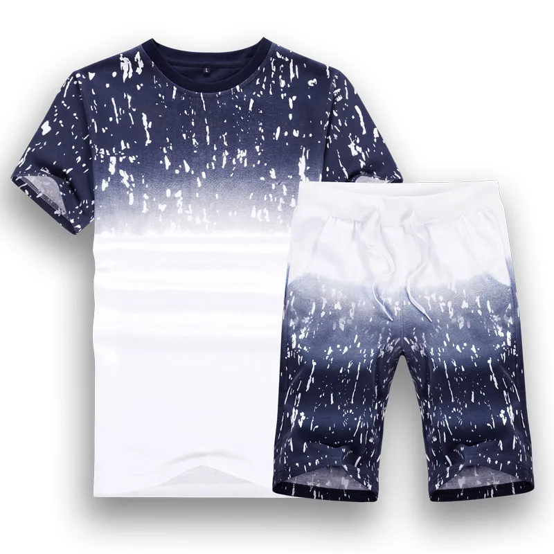 Track Suit 2020 New Summer Fashion Trend Gradient Ramp Slim Casual T-shirts and Shorts Two Piece Set Tracksuit Men
Track Suit 2020 New Summer Fashion Trend Gradient Ramp Slim Casual T-shirts and Shorts Two Piece Set Tracksuit Men