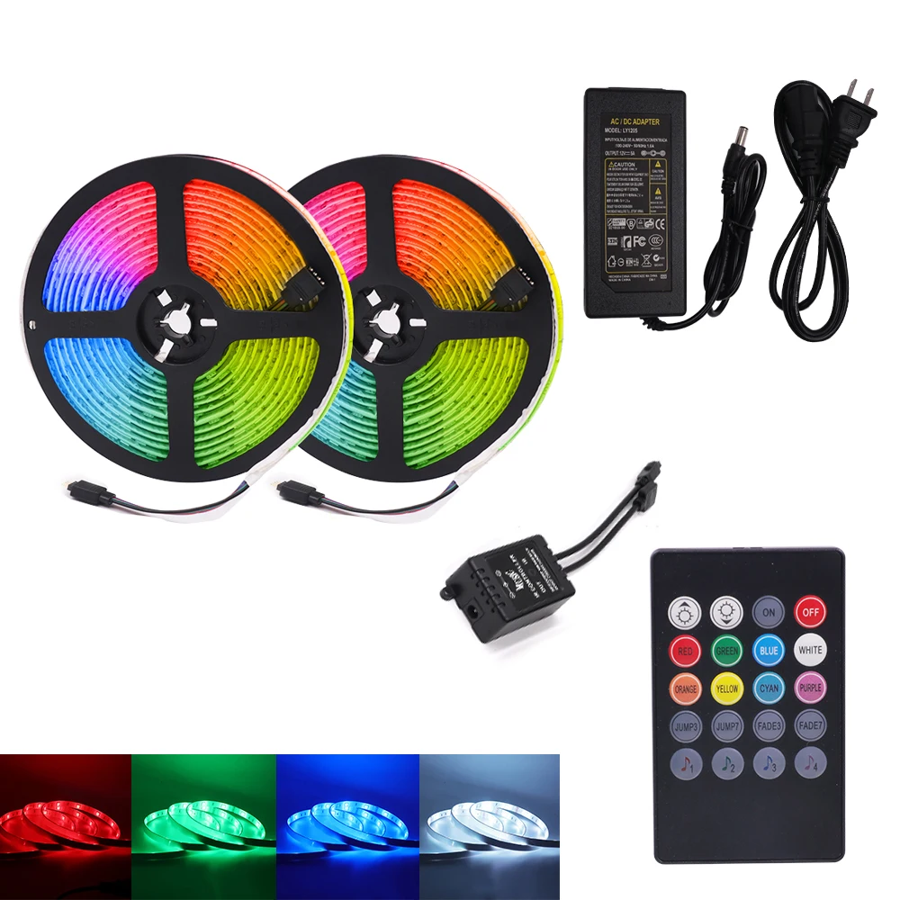 12V RGB LED Strip Light 10M 5M 5050 Music Sync Color Changing RGB Led Lights Kit 22key Remote Control Flexible Strip Home Decor
12V RGB LED Strip Light 10M 5M 5050 Music Sync Color Changing RGB Led Lights Kit 22key Remote Control Flexible Strip Home Decor