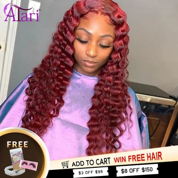 99J Red Wigs Deep Wave Frontal Wig Colored Human Hair Wigs for Black Women Brazilian Hair Wigs Pre Plucked Virgin Lace Wigs
99J Red Wigs Deep Wave Frontal Wig Colored Human Hair Wigs for Black Women Brazilian Hair Wigs Pre Plucked Virgin Lace Wigs