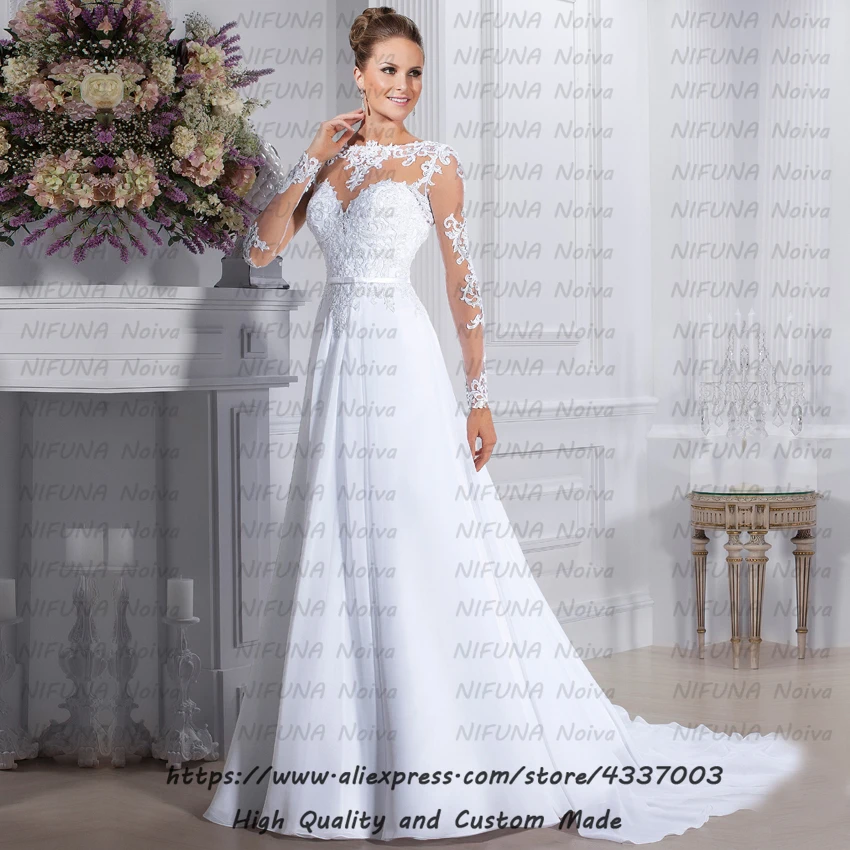 Sexy Back Long Sleeve Beach Wedding Dress 2019 Bride Dress Robe de Mariee Cheap Lace Chiffon Wedding Dresses Vestidos De Boda
Sexy Back Long Sleeve Beach Wedding Dress 2019 Bride Dress Robe de Mariee Cheap Lace Chiffon Wedding Dresses Vestidos De Boda