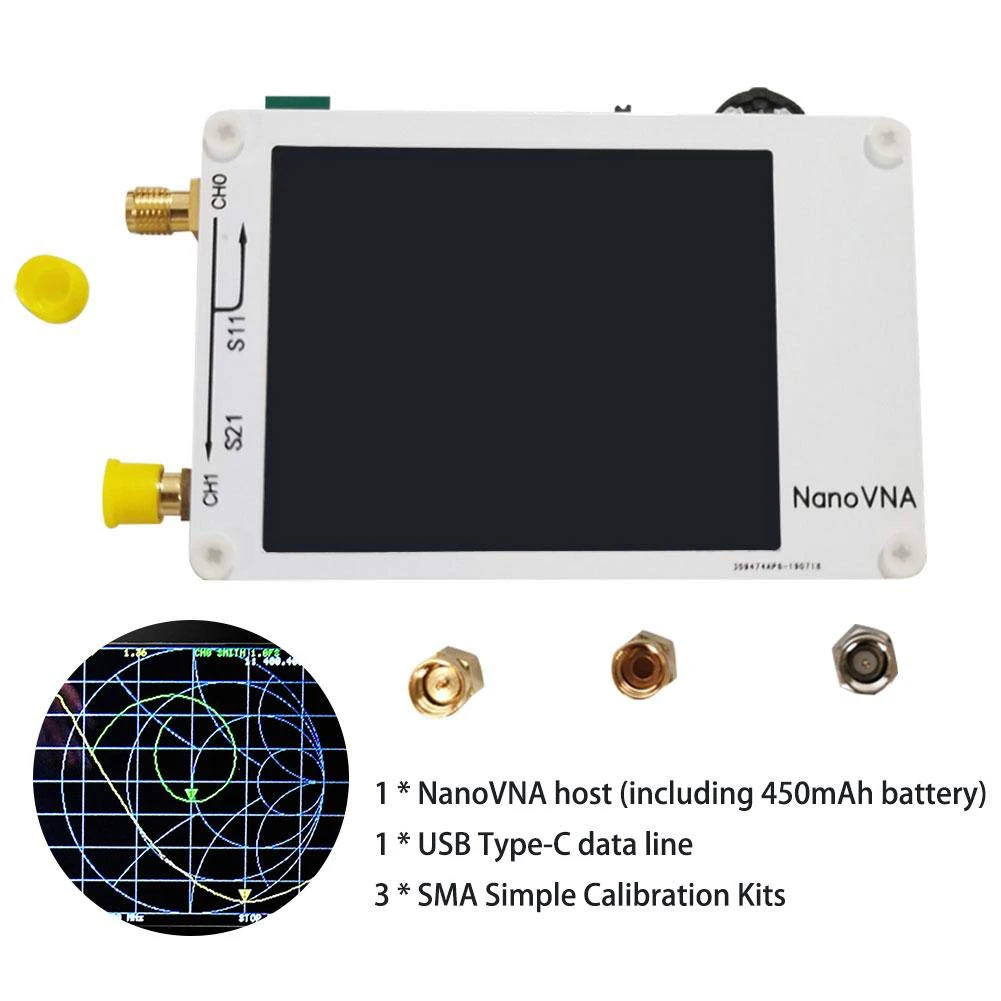 NanoVNA Vector Network Analyzer HF VHF UHF Antenna Analyzer with 2.8 inch TFT Display USB Type-C Data Cable
NanoVNA Vector Network Analyzer HF VHF UHF Antenna Analyzer with 2.8 inch TFT Display USB Type-C Data Cable