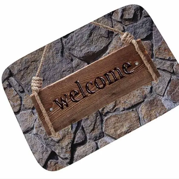 Vintage Rustic Welcome Hanging Wood Sign with Rope Hallway Doormat Modern Rock Wall Door Mat Floor Entry Rug Carpet Home Decor
Vintage Rustic Welcome Hanging Wood Sign with Rope Hallway Doormat Modern Rock Wall Door Mat Floor Entry Rug Carpet Home Decor