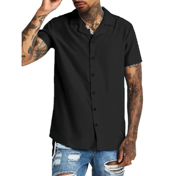 Summer Men Shirt Short Sleeve Casual Beach Shirt Solid Color Fashion Turn-down Slim Button Shirt Mens Clothing Camisas Hombre
Summer Men Shirt Short Sleeve Casual Beach Shirt Solid Color Fashion Turn-down Slim Button Shirt Mens Clothing Camisas Hombre