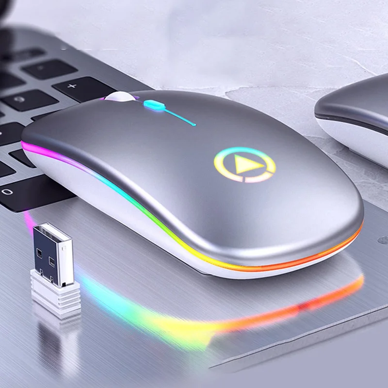 A2 Slim Mini Wireless Bluetooth Mouse Rechargeable Silent LED Backlit Mice 2.4GHz USB Adjustable DIP Optical Mouse
A2 Slim Mini Wireless Bluetooth Mouse Rechargeable Silent LED Backlit Mice 2.4GHz USB Adjustable DIP Optical Mouse