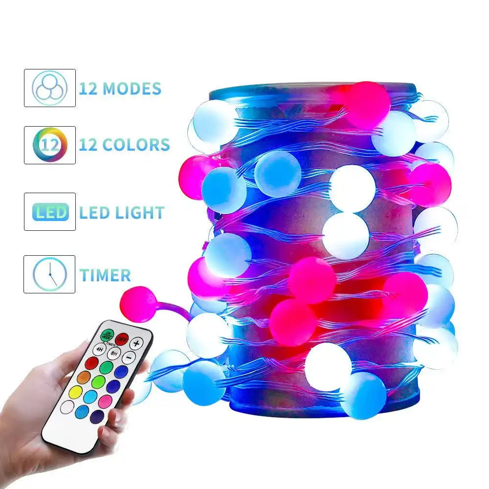 New year 2022 RGB Fairy USB Single Point Control festoon String Light Big Beads Lighting Mode Flashing Home Christmas Garlands
New year 2022 RGB Fairy USB Single Point Control festoon String Light Big Beads Lighting Mode Flashing Home Christmas Garlands