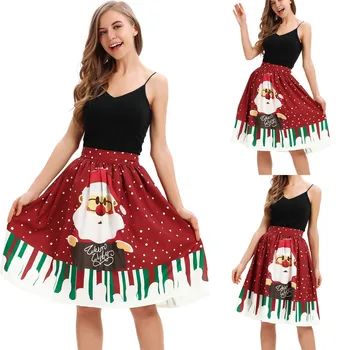 Skirts Christmas Women Santa Digital Printed Stretchy Flared A Line Skirt Summer Fashion Lady Club Skirts Mujer Sexy Lady Skirts 
Skirts Christmas Women Santa Digital Printed Stretchy Flared A Line Skirt Summer Fashion Lady Club Skirts Mujer Sexy Lady Skirts