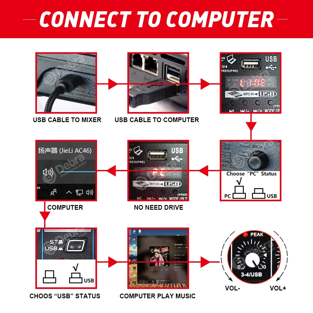 PRO PR6 6channel Protable digital audio mixer console with 16 DSP effect Sound Card,bluetooth, USB, for Karaoke DJ PC Recording