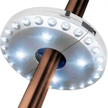 Patio Umbrella Light Battery Powered Led Umbrella Pole Lamp with 3 Brightness Modes Cordless 28 LED Lights for Patio Umbrellas
Patio Umbrella Light Battery Powered Led Umbrella Pole Lamp with 3 Brightness Modes Cordless 28 LED Lights for Patio Umbrellas