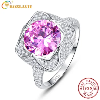 BONLAVIE 1 Piece Luxury Full Rhinestone Sterling Silver 925 Bridal Wedding Ring 6.5ct Natural Pink Topaz Rings Fashion Accessory
BONLAVIE 1 Piece Luxury Full Rhinestone Sterling Silver 925 Bridal Wedding Ring 6.5ct Natural Pink Topaz Rings Fashion Accessory