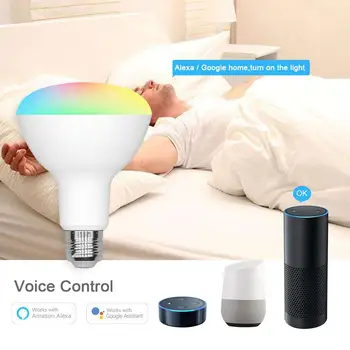 BR30 Smart WiFi Light Bulb Timing Function Voice Control Online Upgrade RGBW LED Lamp Works with Alexa Google Home Assistant
BR30 Smart WiFi Light Bulb Timing Function Voice Control Online Upgrade RGBW LED Lamp Works with Alexa Google Home Assistant