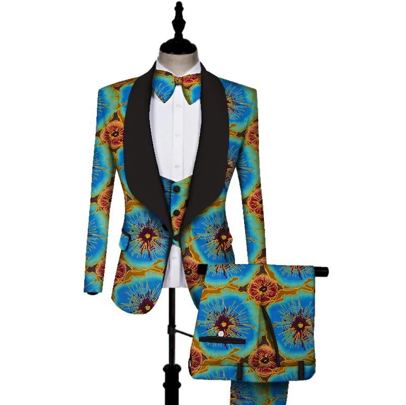 African Traditional Men Plus Size 3 Clothing Sets Blazer Suit 2020 Batik Print Man Casual 3pcs Suit Vest+Jacket+Pants
African Traditional Men Plus Size 3 Clothing Sets Blazer Suit 2020 Batik Print Man Casual 3pcs Suit Vest+Jacket+Pants