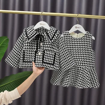 Winter Baby girl long-sleeved simple lapel plaid jacket + padded vest Dress princess two-piece suit Kids
Winter Baby girl long-sleeved simple lapel plaid jacket + padded vest Dress princess two-piece suit Kids
