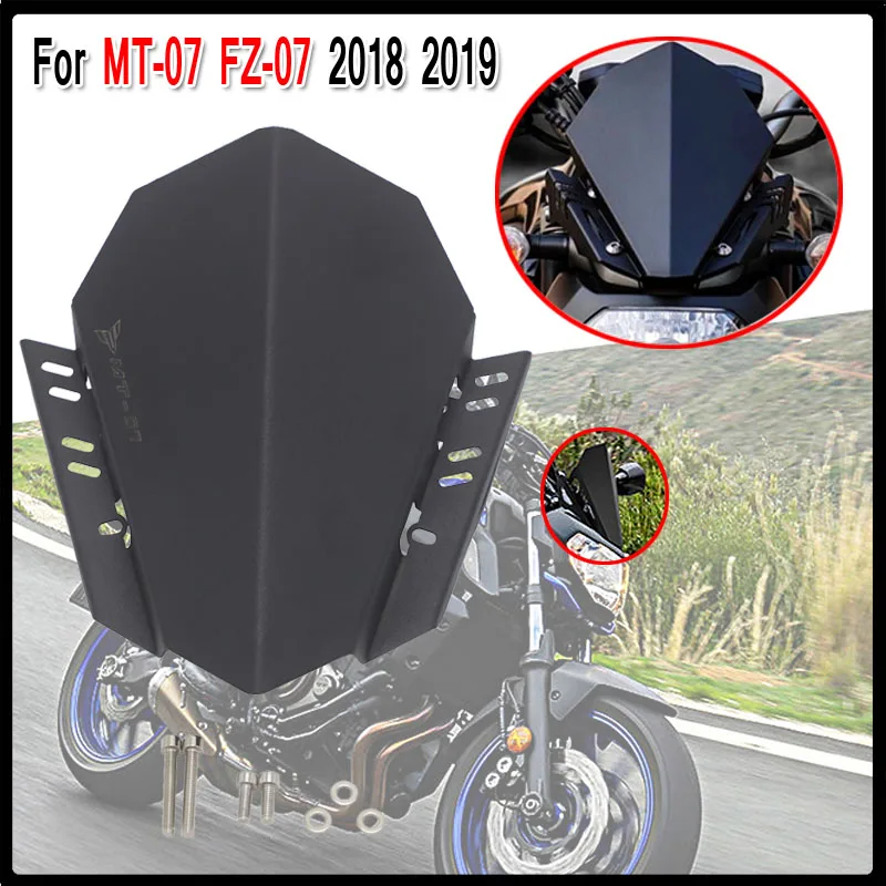 

Motorcycle CNC Aluminum Windscreen Windshield Wind Deflector Upper Cover Kit For YAMAHA MT-07 MT07 MT 07 FZ-07 2018 2019 2020