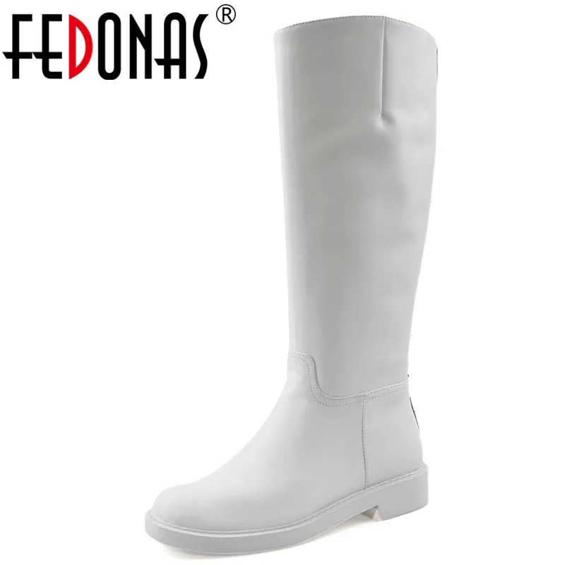 FEDONAS Women Concise Zipper Riding Boots Winter Warm High Heels Dancing Party Shoes Woman Genuine Leather Women Knee High Boots
FEDONAS Women Concise Zipper Riding Boots Winter Warm High Heels Dancing Party Shoes Woman Genuine Leather Women Knee High Boots