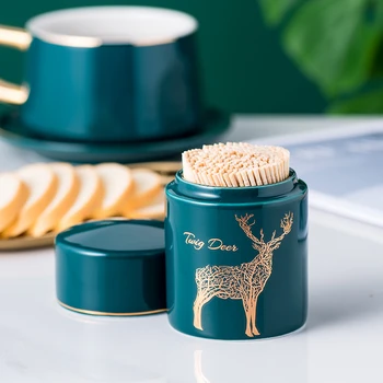 Luxury Emerald-green Ceramic Toothpick Container Household Organizer Toothpick Box Cotton Swab Holder Bucket Toothpick Can
Luxury Emerald-green Ceramic Toothpick Container Household Organizer Toothpick Box Cotton Swab Holder Bucket Toothpick Can