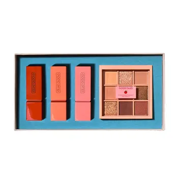 4pcs Beauty Tools Sunshine Party Nine-color Eye Shadow Palette + Lipstick Set Box for Lady Non-staining Waterproof Durable
4pcs Beauty Tools Sunshine Party Nine-color Eye Shadow Palette + Lipstick Set Box for Lady Non-staining Waterproof Durable