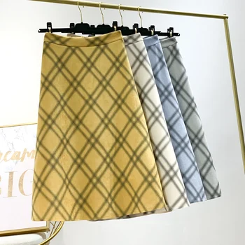 Vintage Slim Plaid Print Autumn Winter Midi Long Suede Leather Skirt Women High Waist Juep Femme Casual Falda Retro A-Line Skirt
Vintage Slim Plaid Print Autumn Winter Midi Long Suede Leather Skirt Women High Waist Juep Femme Casual Falda Retro A-Line Skirt
