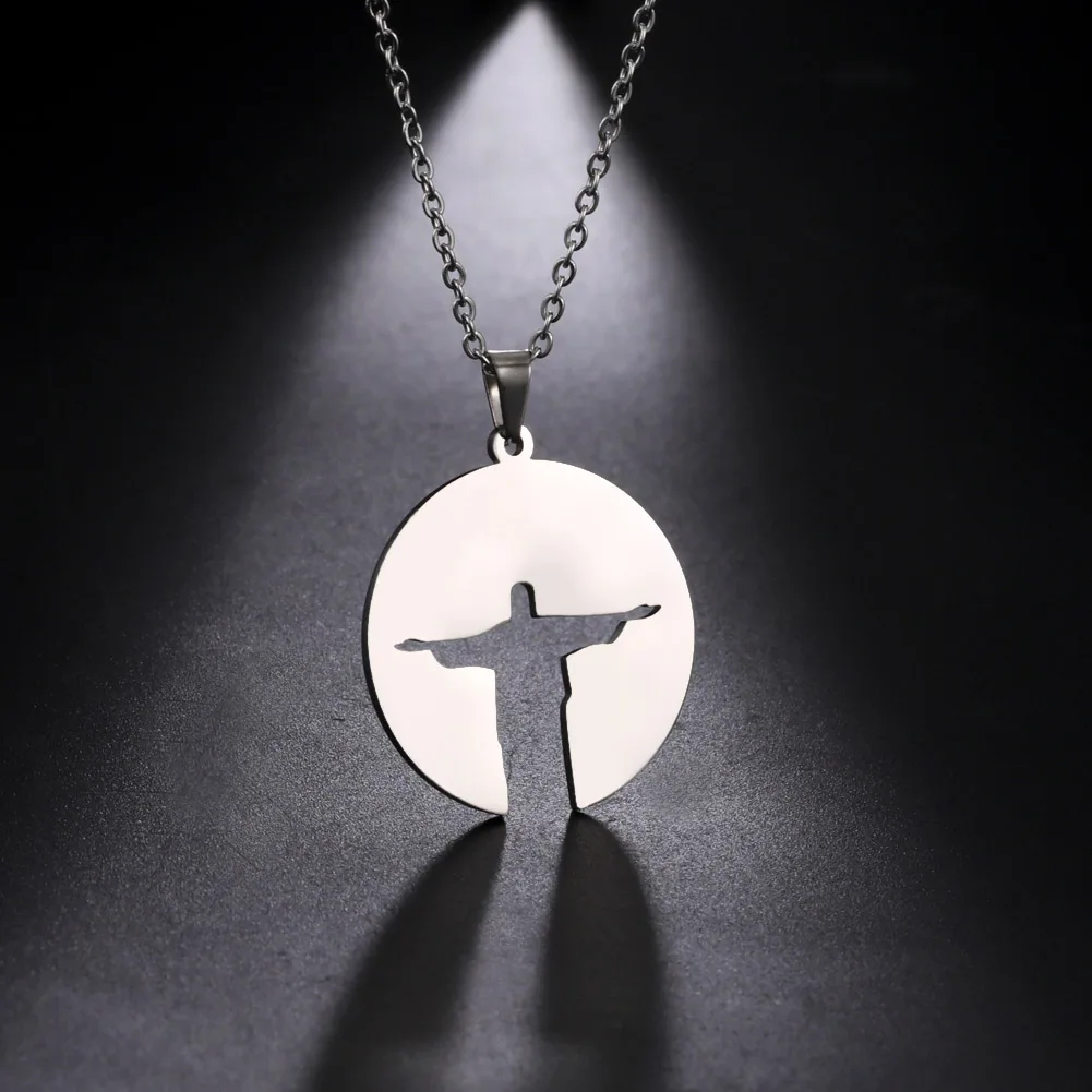 Ожерелье с изображением Иисуса Христа из нержавеющей стали | Украшения и