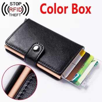 Colorful Box Men Credit Card Holder RFID Blocking PU Leather Automatic Business ID Card Holder Aluminum Men Wallet Purse
Colorful Box Men Credit Card Holder RFID Blocking PU Leather Automatic Business ID Card Holder Aluminum Men Wallet Purse