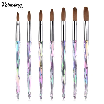 Rolabling Colorful Sable Brush acrylic nail brush nail art brush manicure nail brushes kit gel Extension Nails Tools
Rolabling Colorful Sable Brush acrylic nail brush nail art brush manicure nail brushes kit gel Extension Nails Tools