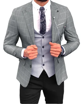 2019 Casual Men's Suits Regular Fit Prom Tuxedos Plaid Wool 3 Piece Solid Notch Lapel Suit For Wedding Grooms(Blazer+vest+Pants)
2019 Casual Men's Suits Regular Fit Prom Tuxedos Plaid Wool 3 Piece Solid Notch Lapel Suit For Wedding Grooms(Blazer+vest+Pants)
