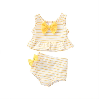 Toddler Baby Girls Polyester swimwear two pieces Infant Bow Sleeveless Swimsuit+Striped Shorts set Bathing swimming Suit A40
Toddler Baby Girls Polyester swimwear two pieces Infant Bow Sleeveless Swimsuit+Striped Shorts set Bathing swimming Suit A40