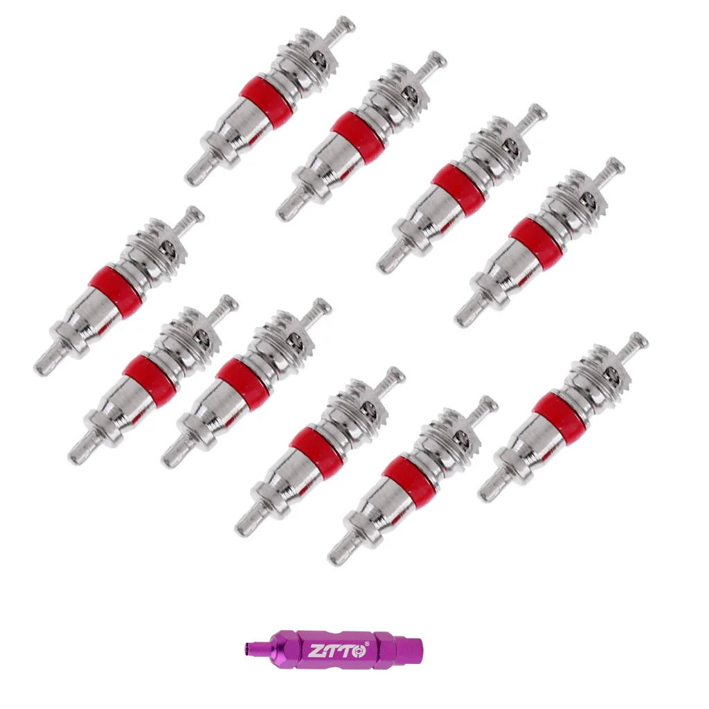 Double Head Multifunction MTB Schrader Presta Tire Valve Core Removal Tool + Schrader Removable Valve Cores Double Head Multifunction MTB Schrader Presta Tire Valve Core Removal Tool + Schrader Removable Valve Cores
