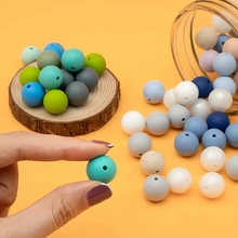 15mm Silicone Beads Mix 10pcs/lot Food Grade Round Baby Teething Beads Silicone DIY Pacifier Chain Necklace Nursing Acessories
15mm Silicone Beads Mix 10pcs/lot Food Grade Round Baby Teething Beads Silicone DIY Pacifier Chain Necklace Nursing Acessories