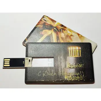 USB drive "Happy Birthday" with cake, plastic card
USB drive "Happy Birthday" with cake, plastic card