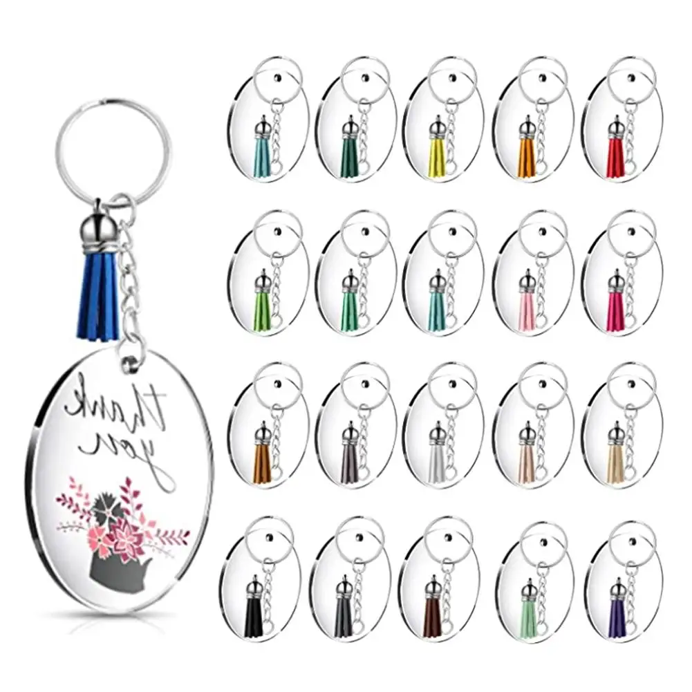 DIY Acrylic Keychain Blanks, Transparent Round Acrylic Clear Discs Circles Metal Split Key Chain Rings, Colorful Tassel Pen
DIY Acrylic Keychain Blanks, Transparent Round Acrylic Clear Discs Circles Metal Split Key Chain Rings, Colorful Tassel Pen