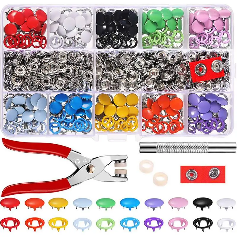 Colorful Metal Fastener Press Studs Resin Buttons With Tool Pliers For Clothes Needlework Sewing Press Machine Tools
Colorful Metal Fastener Press Studs Resin Buttons With Tool Pliers For Clothes Needlework Sewing Press Machine Tools