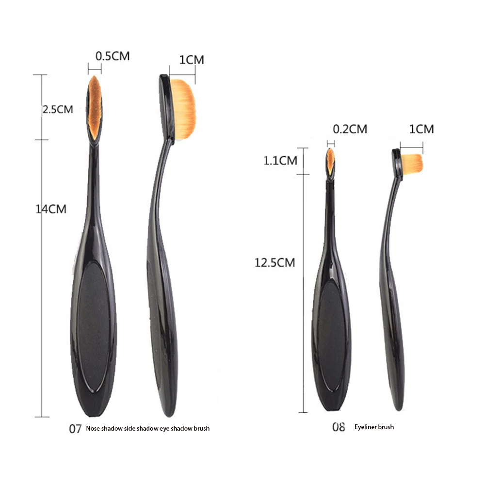 ORIGIN ENVY 5/10Pcs Toothbrush Type Makeup Brush Half-cut Electroplated Gold Handle Professional Makeup Brush Beauty Tool ORIGIN ENVY 5/10Pcs Toothbrush Type Makeup Brush Half-cut Electroplated Gold Handle Professional Makeup Brush Beauty Tool